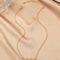 Simple Style Rectangle Alloy Plating Inlay Rhinestones Women's Pendant Necklace main image 4