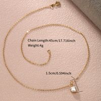 Xuping Simple Style Round Heart Shape Alloy Copper Alloy Plating Inlay Artificial Gemstones 14k Gold Plated Women's Pendant Necklace sku image 2