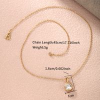 Xuping Simple Style Round Heart Shape Alloy Copper Alloy Plating Inlay Artificial Gemstones 14k Gold Plated Women's Pendant Necklace sku image 3