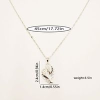 Casual Simple Style Devil's Eye Wings Bird Stainless Steel Titanium Alloy Inlay Rhinestones Women's Pendant Necklace main image 4