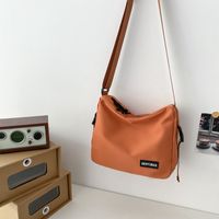 Unisex Nylon Solid Color Basic Square Zipper Shoulder Bag Underarm Bag main image 8