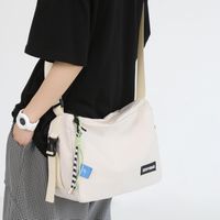Unisex Nylon Solid Color Basic Square Zipper Shoulder Bag Underarm Bag main image 9