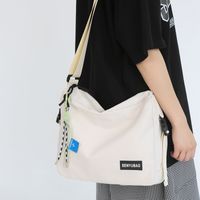Unisex Nylon Solid Color Basic Square Zipper Shoulder Bag Underarm Bag main image 10