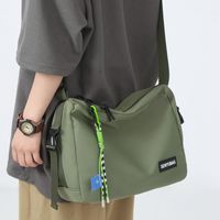 Unisex Nylon Solid Color Basic Square Zipper Shoulder Bag Underarm Bag sku image 4