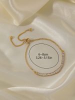 Elegant Bow Knot Copper Inlay Zircon 18k Gold Plated Bracelets main image 4
