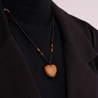 Simple Style Heart Shape Natural Stone Cord Natural Stone Unisex Pendant Necklace main image 5