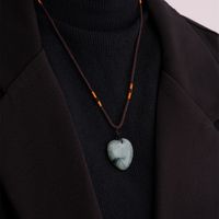 Simple Style Heart Shape Natural Stone Cord Natural Stone Unisex Pendant Necklace main image 6