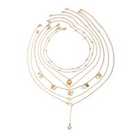 Sweet Simple Style Star Heart Shape Butterfly Alloy Copper Women's Pendant Necklace main image 4