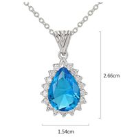 Elegant Glam Sweet Water Droplets Sterling Silver Plating Inlay Zircon White Gold Plated Pendant Necklace main image 2