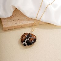 Ig Style Geometric Stainless Steel Natural Stone Patchwork Natural Stone White Gold Plated Unisex Necklace main image 5