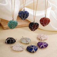 Ig Style Geometric Stainless Steel Natural Stone Patchwork Natural Stone White Gold Plated Unisex Necklace main image 1