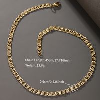 304 Stainless Steel 18K Gold Plated Hip-Hop XUPING Plating Geometric Necklace main image 3