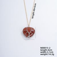 Ig Style Geometric Stainless Steel Natural Stone Patchwork Natural Stone White Gold Plated Unisex Necklace sku image 2
