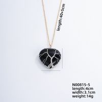 Ig Style Geometric Stainless Steel Natural Stone Patchwork Natural Stone White Gold Plated Unisex Necklace sku image 5