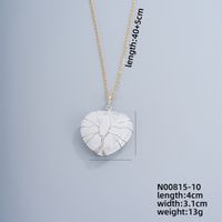 Ig Style Geometric Stainless Steel Natural Stone Patchwork Natural Stone White Gold Plated Unisex Necklace sku image 10