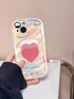 Cute Funny Artistic Heart Shape Plastic   Phone Cases main image 5