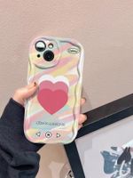Cute Funny Artistic Heart Shape Plastic   Phone Cases main image 3