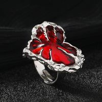 Hip-hop Punk Heart Shape Alloy Silver Plated Unisex Rings main image 1