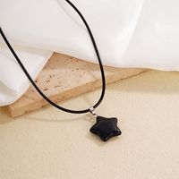 Ig Style Simple Style Pentagram Star Natural Stone Rope Natural Stone Unisex Pendant Necklace main image 10