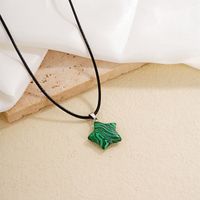 Ig Style Simple Style Pentagram Star Natural Stone Rope Natural Stone Unisex Pendant Necklace main image 8