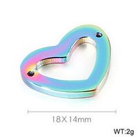 Simple Style Heart Shape Stainless Steel Charms Jewelry Accessories main image 2