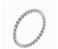 Simple Style Round Waves Titanium Steel Plating Rings main image 3