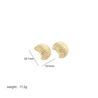 1 Pair Simple Style C Shape Plating Copper 18k Gold Plated Ear Studs sku image 5