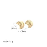 1 Paire Style Simple Forme C Placage Le Cuivre Plaqué Or 18k Boucles D'oreilles sku image 5