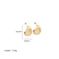 1 Pair Simple Style C Shape Plating Copper 18k Gold Plated Ear Studs sku image 3
