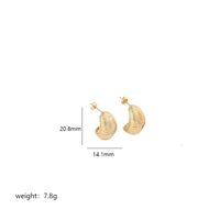 1 Pair Simple Style C Shape Plating Copper 18k Gold Plated Ear Studs sku image 1