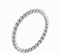 Simple Style Round Waves Titanium Steel Plating Rings sku image 1