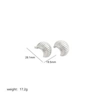 1 Pair Simple Style C Shape Plating Copper 18k Gold Plated Ear Studs sku image 6