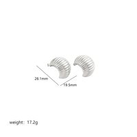 1 Paire Style Simple Forme C Placage Le Cuivre Plaqué Or 18k Boucles D'oreilles sku image 6