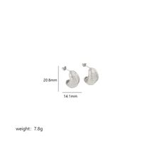 1 Pair Simple Style C Shape Plating Copper 18k Gold Plated Ear Studs sku image 2