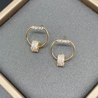 1 Pair Elegant Luxurious Square Water Droplets Inlay Copper Alloy Zircon Drop Earrings Ear Studs sku image 2
