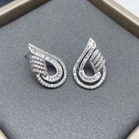 1 Pair Elegant Luxurious Square Water Droplets Inlay Copper Alloy Zircon Drop Earrings Ear Studs sku image 11