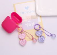 Simple Style Heart Shape Arylic Women's Bag Pendant Keychain main image 4
