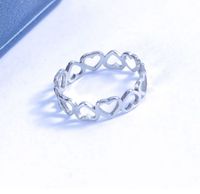 Simple Style Heart Shape Titanium Steel Rings sku image 1