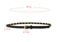 Fashion Geometric Pu Leather Alloy Plating Women's Leather Belts sku image 1
