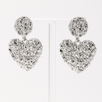 1 Piece Ig Style Heart Shape Alloy Drop Earrings sku image 2