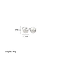 1 Pair Simple Style Commute Geometric Polishing Plating Copper 18k Gold Plated White Gold Plated Ear Studs sku image 2