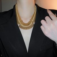 Nordischer Stil Übertrieben Luxuriös Einfarbig Legierung Großhandel Halsband main image 4