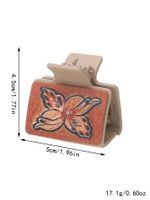 Women's Vintage Style Simple Style Cactus Butterfly Pu Leather Hair Claws main image 4
