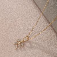 Xuping Simple Style Commute Leaf Alloy Plating 14k Gold Plated Women's Pendant Necklace main image 5