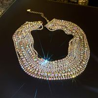 Übertrieben Luxuriös Glänzend Einfarbig Künstliche Strasssteine Legierung Großhandel Halsband sku image 1