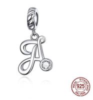 Style Simple Commuer Lettre Argent Sterling Incruster Zircon Charmes sku image 12