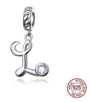 Simple Style Commute Letter Sterling Silver Inlay Zircon Charms sku image 7