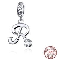 Style Simple Commuer Lettre Argent Sterling Incruster Zircon Charmes sku image 24