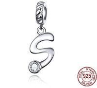 Simple Style Commute Letter Sterling Silver Inlay Zircon Charms sku image 10