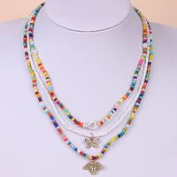 Casual Vacation Bee Butterfly Alloy Beaded Plating Women's Pendant Necklace sku image 1